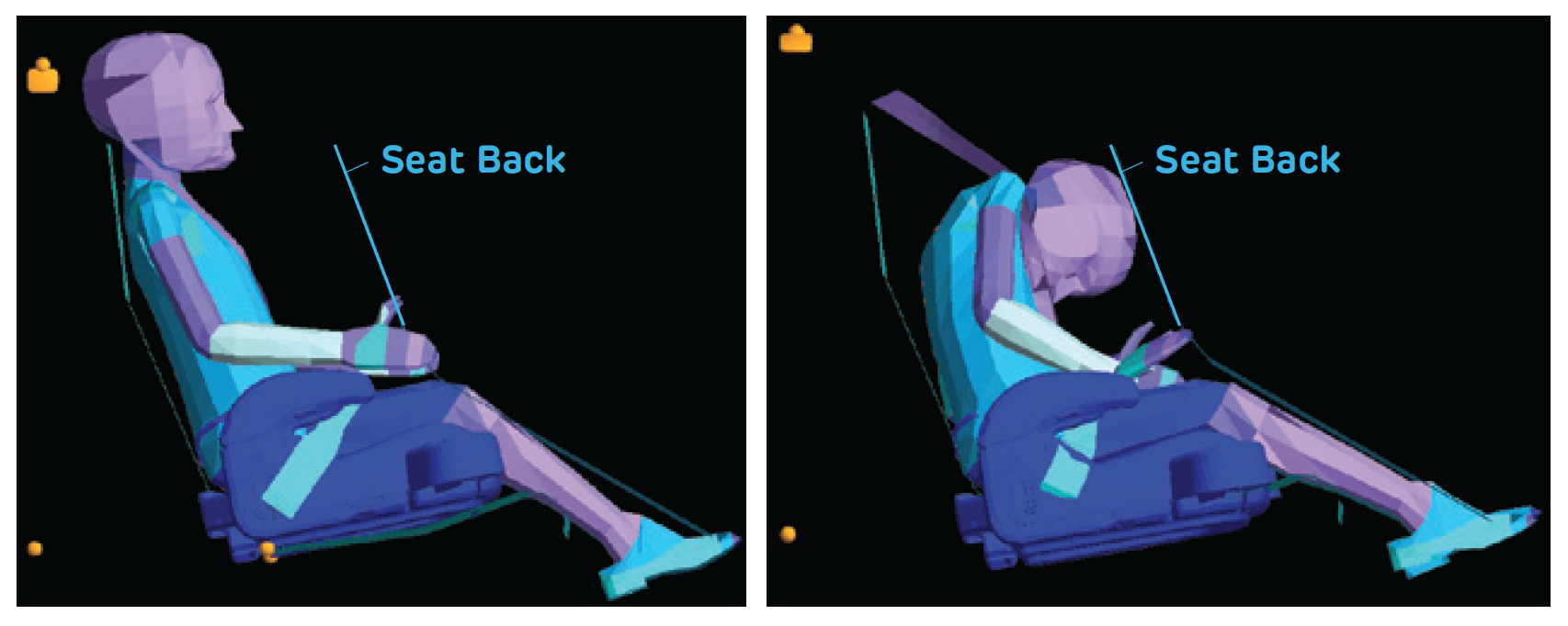 head contacts in rear seat